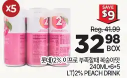 H-Mart LOTDE) 2% IPROFENIC Acid Pain Relief PEACH DRINK offer
