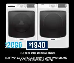 Leon's L2 White Top-Load Washer (5.1 Cu.Ft.) and Electric Dryer (7 Cu.Ft.) - LT51N1BWWC/LE47A3AWW offer