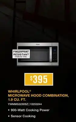 Leon's Whirlpool Fingerprint Resistant Stainless Steel Over-The-Range Microwave (1.9 Cu. Ft.) - YWMMS3230SZ offer