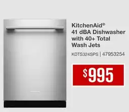 Leon's KitchenAid PrintShield Stainless Dishwasher (41 dBA) - KDTS324SPS offer