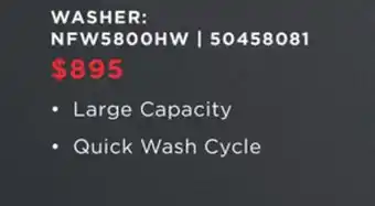 Leon's Amana White Front Load Washer (5.0 Cu.Ft.) - NFW5800HW offer