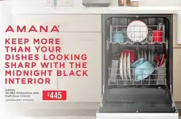 Leon's Amana White Dishwasher with Quick Wash Cycle - ADFS2524RW offer