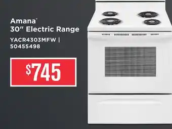Leon's Amana Cuisinière électrique 4,8 pi³ blanc YACR4303MFW offer
