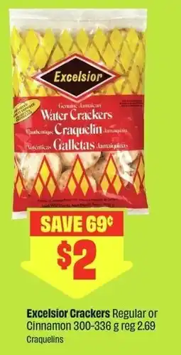 FreshCo Excelsior Crackers Regular or Cinnamon offer
