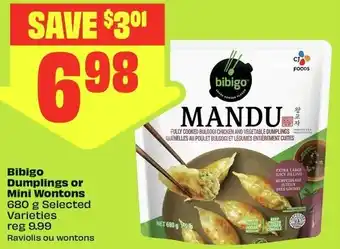 FreshCo Bibigo Dumplings or Mini Wontons offer