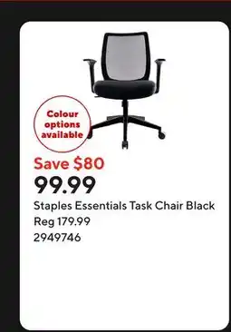 Staples Staples Essentials Task Chair Black offer