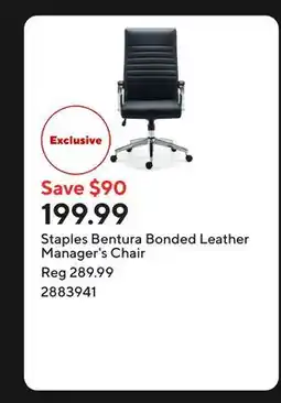 Staples Staples Bentura Bonded Leather Manager's Chair offer