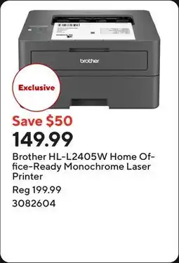 Staples Brother HL-L2405W Home Office-Ready Monochrome Laser Printer offer