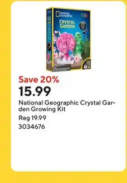 Staples National Geographic Crystal Garden Growing Kit offer