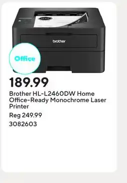 Staples Brother HL-L2460DW Home Office-Ready Monochrome Laser Printer offer