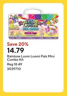 Staples Rainbow Loom Loomi Pals Mini Combo Kit offer
