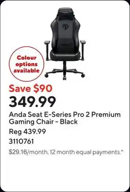 Staples Anda Seat E-Series Pro 2 Premium Gaming Chair - Black offer