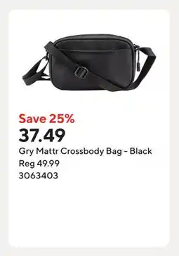Staples Gry Mattr Crossbody Bag - Black offer