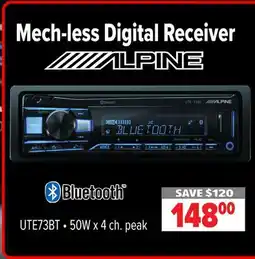 2001 Audio Video UTE73BT Alpine Mech-less Digital Receiver 50W x 4 ch offer