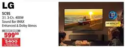 2001 Audio Video SC9S LG 3.1. 3-Ch. 400W Sound Bar IMAX Enhanced & Dolby Atmos offer