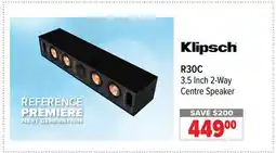 2001 Audio Video R30C Klipsch 3.5 Inch 2-Way Centre Speaker offer
