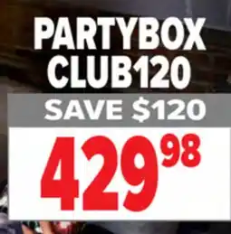 2001 Audio Video PARTYBOX CLUB120 JBL Party Boxes offer