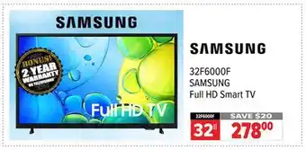 2001 Audio Video 32F6000F SAMSUNG 32|| Full HD Smart TV offer