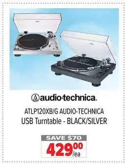 2001 Audio Video ATLP120XB/G AUDIO-TECHNICA USB Turntable - BLACK/SILVER offer