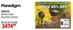 2001 Audio Video GOESYS Paradigm Garden Oasis Essentials System offer