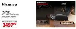 2001 Audio Video Hisense PX3PRO 80- 150 Trichroma 4K Laser Cinema offer