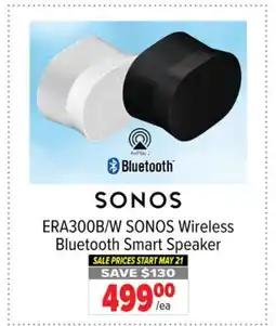 2001 Audio Video ERA300B/W SONOS Wireless Bluetooth Smart Speaker offer