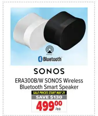 2001 Audio Video ERA300B/W SONOS Wireless Bluetooth Smart Speaker offer