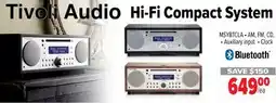 2001 Audio Video MSYBTCLA Tivoli Audio Hi-Fi Compact System offer