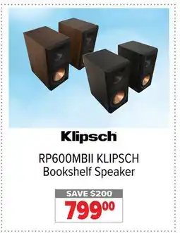 2001 Audio Video RP600MBII KLIPSCH Bookshelf Speaker offer