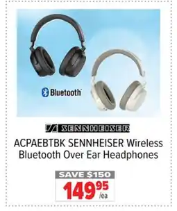 2001 Audio Video ACPAEBTBK SENNHEISER Wireless Bluetooth Over Ear Headphones offer