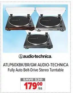 2001 Audio Video ATLP60XBK/BR/GM AUDIO-TECHNICA Fully Auto Belt-Drive Stereo Turntable offer
