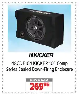 2001 Audio Video 48CDF104 KICKER 10 Comp Series Sealed Down-Firing Enclosure offer