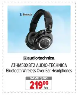 2001 Audio Video ATHM50XBT2 AUDIO-TECHNICA Bluetooth Wireless Over-Ear Headphones offer
