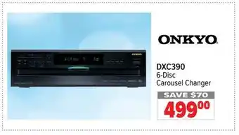 2001 Audio Video DXC390 ONKYO 6-Disc Carousel Changer offer