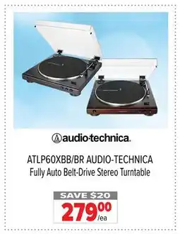 2001 Audio Video ATLP60XBB/BR AUDIO-TECHNICA Fully Auto Belt-Drive Stereo Turntable offer