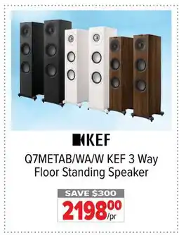 2001 Audio Video Q7METAB/WA/W KEF 3 Way Floor Standing Speaker offer