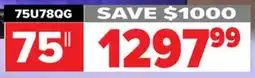 2001 Audio Video 75U78QG Hisense 75|| U78QG Mini-LED Pro offer