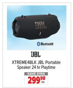 2001 Audio Video XTREME4BLK JBL Portable Speaker 24 hr Playtime offer