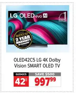 2001 Audio Video OLED42C5 42 LG 4K Dolby Vision SMART OLED TV offer