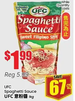 Btrust Supermarket UFC Spaghetti Sauce offer