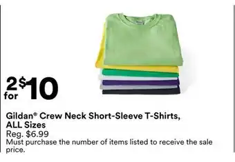 Michaels Gildan Crew Neck Short-Sleeve T-Shirts, ALL Sizes offer
