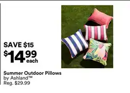 Michaels Summer Outdoor Pillows by Ashland offer