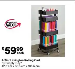 Michaels 4-Tier Lexington Rolling Cart by Simply Tidy offer