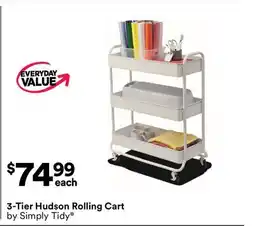 Michaels 3-Tier Hudson Rolling Cart by Simply Tidy offer