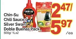 T&T Supermarket CHIN-SU CHILI SAUCE/SILVER SWAN DOBLE BUENAS PACK, 500G/ 1LX2 offer