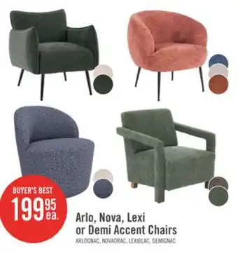 The Brick Arlo 29.5 Linen-Look Fabric Accent Chair – Green offer