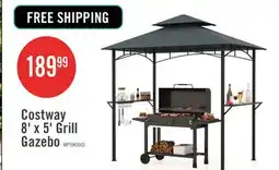 The Brick Costway 8' X 5' Grill Gazebo With 2 Shelves 7 Hooks Metal Frame Soft Top Gray offer