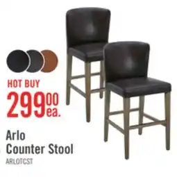 The Brick Arlo Counter-Height Stool with Vegan Leather Fabric, 26H - Bison Brown offer