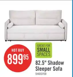 The Brick Shadow 82.5 Linen-Look Fabric Sleeper Sofa with Storage and Two Armrest Pillows - Grey offer