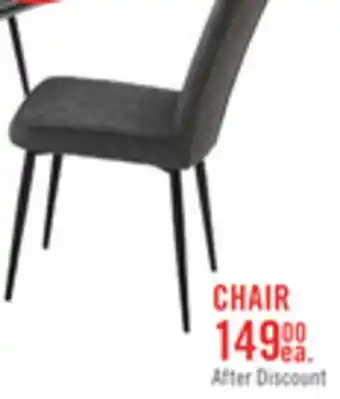 The Brick Tavo Dining Chair with Microfibre Polyester Fabric, Metal - Grey offer